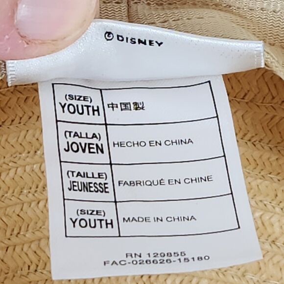 Walt Disney World Kids Minnie Mouse Animal Kingdom 100% Straw Sun Hat - Picture 9 of 9